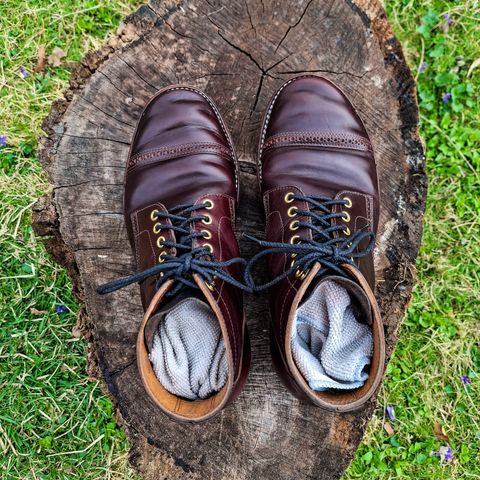 View photo of New River Boot BARKSDALE in Horween Color 8 Chromexcel Strips