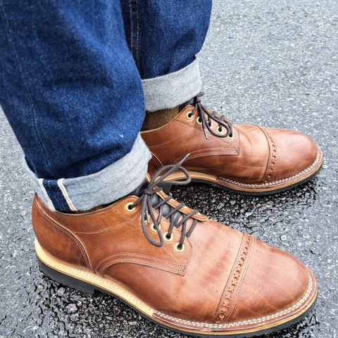 View photo of New River Boot Quade in Horween Heavy Horse Front