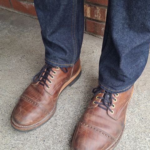 View photo of New River Boot Quade in Horween Heavy Horse Front