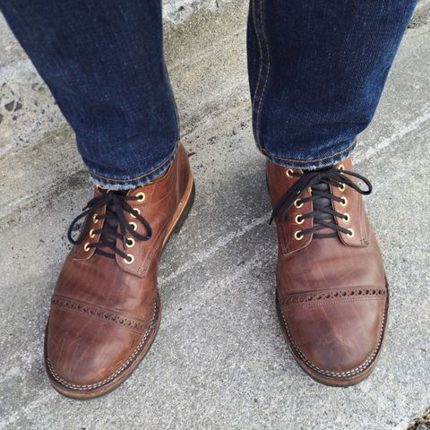 View photo of New River Boot Quade in Horween Heavy Horse Front