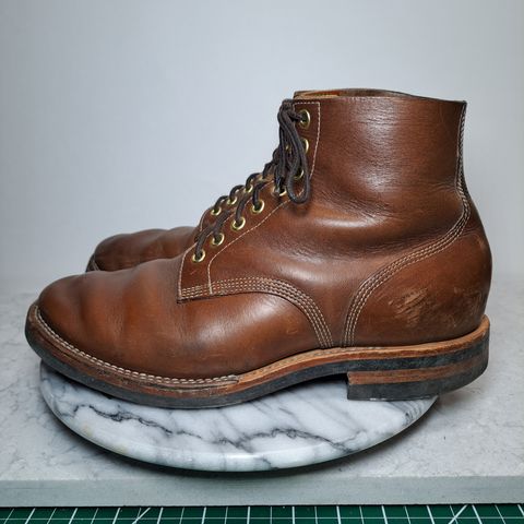 View photo of New River Boot Z43 Boondocker in Horween Natural Chromexcel Strips