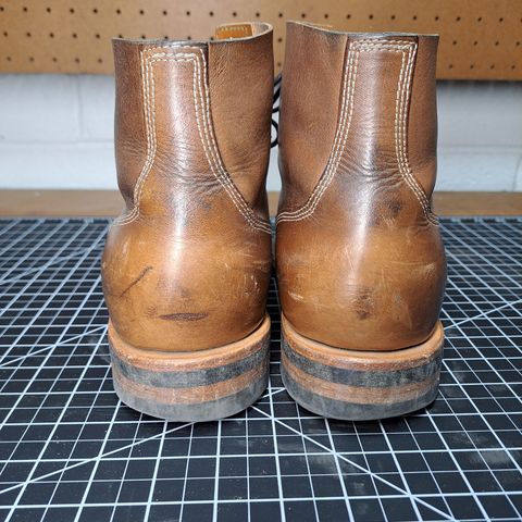 View photo of New River Boot Z43 Boondocker in Horween Natural Chromexcel Strips