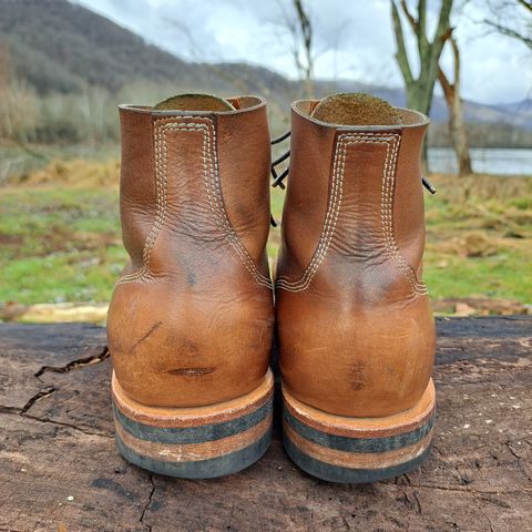 View photo of New River Boot Z43 Boondocker in Horween Natural Chromexcel Strips