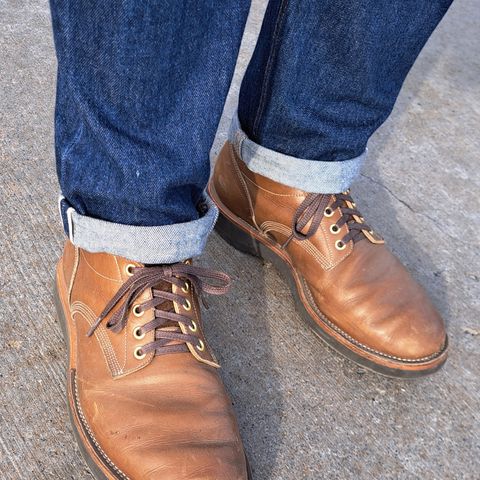 View photo of New River Boot Quade in Horween Dark Natural Latigo