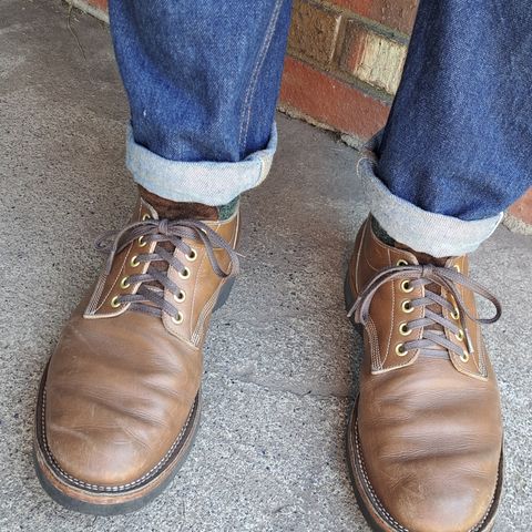 View photo of New River Boot Quade in Horween Dark Natural Latigo