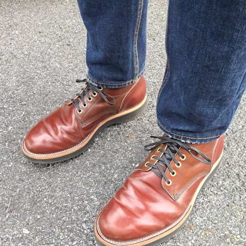 View photo of New River Boot Quade in Leder Ogawa Coffee Shell Cordovan