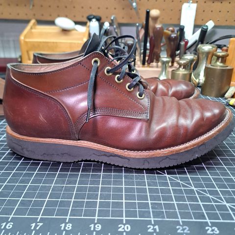 View photo of New River Boot Quade in Leder Ogawa Coffee Shell Cordovan