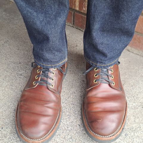 View photo of New River Boot Quade in Leder Ogawa Coffee Shell Cordovan