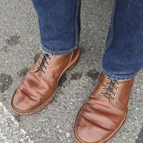 View photo of New River Boot BARKSDALE in Leder Ogawa Coffee Shell Cordovan