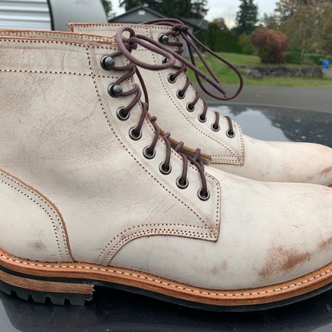 View photo of Oak Street Bootmakers Trench Boot in Volpi Whitewash Overdye Abetone