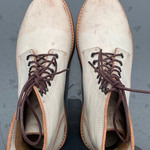 View photo of Oak Street Bootmakers Trench Boot in Volpi Whitewash Overdye Abetone