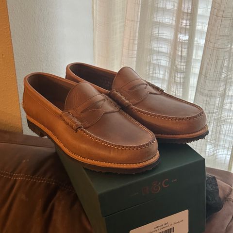 Rancourt & Co. Beefroll Penny Loafers LH in Horween Natural Chromexcel