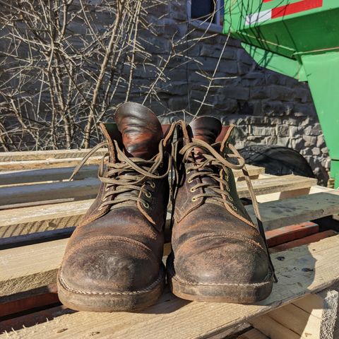 View photo of Viberg Service Boot in Horween Brown Waxed Flesh