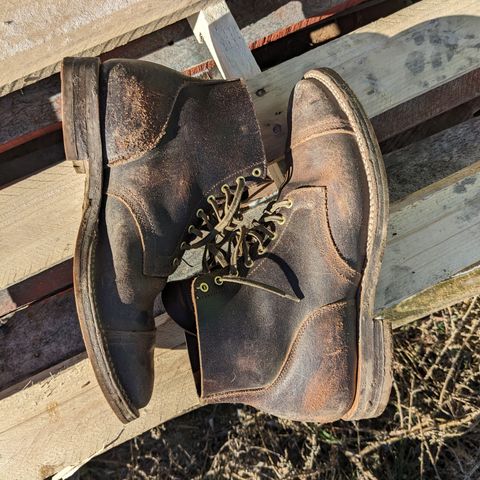 View photo of Viberg Service Boot in Horween Brown Waxed Flesh