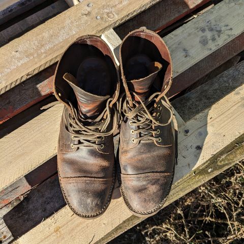 View photo of Viberg Service Boot in Horween Brown Waxed Flesh