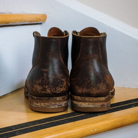 View photo of Viberg Service Boot in Horween Brown Waxed Flesh