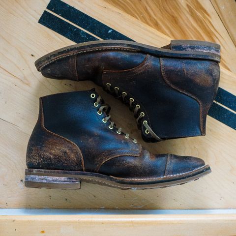 View photo of Viberg Service Boot in Horween Brown Waxed Flesh