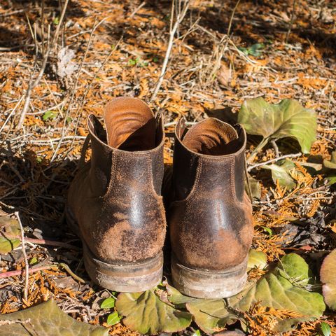 View photo of Viberg Service Boot in Horween Brown Waxed Flesh