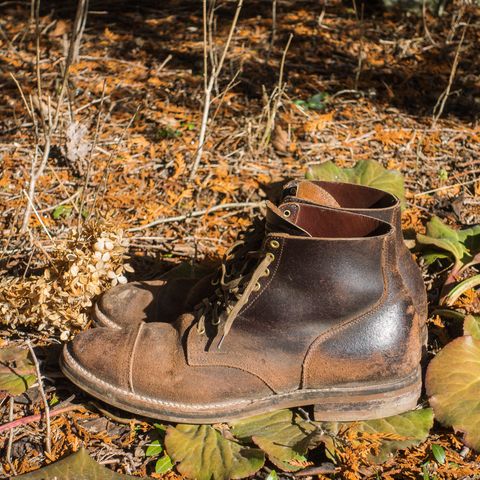 View photo of Viberg Service Boot in Horween Brown Waxed Flesh