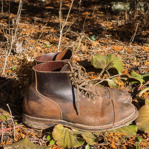 View photo of Viberg Service Boot in Horween Brown Waxed Flesh