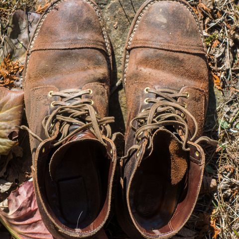 View photo of Viberg Service Boot in Horween Brown Waxed Flesh