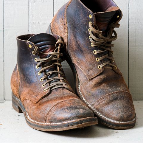 View photo of Viberg Service Boot in Horween Brown Waxed Flesh