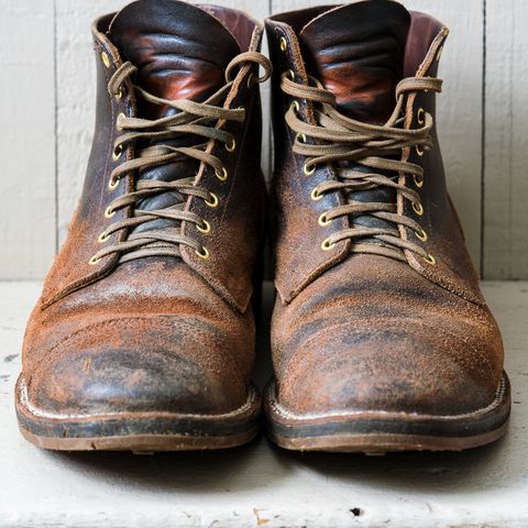 View photo of Viberg Service Boot in Horween Brown Waxed Flesh