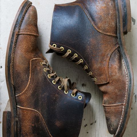 View photo of Viberg Service Boot in Horween Brown Waxed Flesh