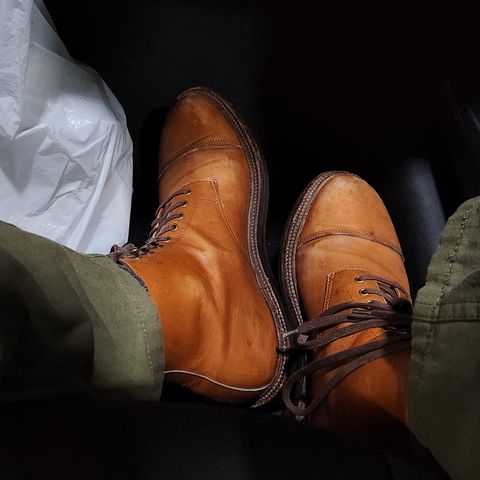 Grant Stone Cap Toe Boot in Annonay British Tan Calf