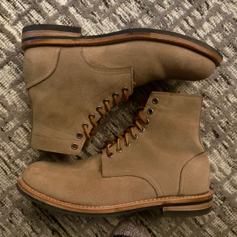 Oak Street Bootmakers Trench Boot in Horween Natural Chromexcel Roughout