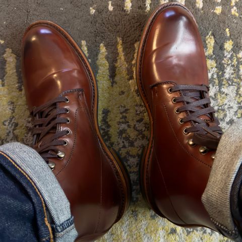 Search result thumbnail of Allen Edmonds Higgins Mill in Horween Marbled Chili Shell Cordovan