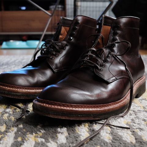 View photo of Alden Plain Toe Boot in Horween Brown Chromexcel