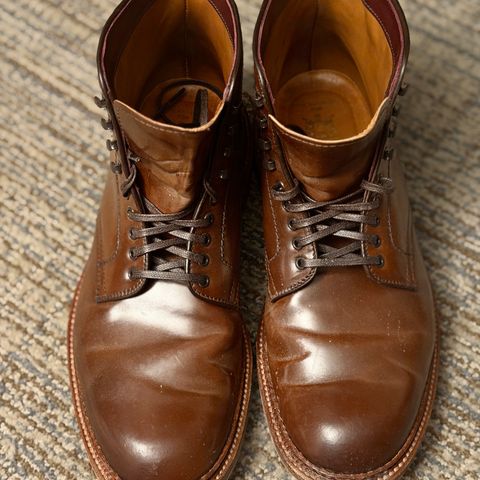Alden Plain Toe Boot in Horween Color 4 Shell Cordovan