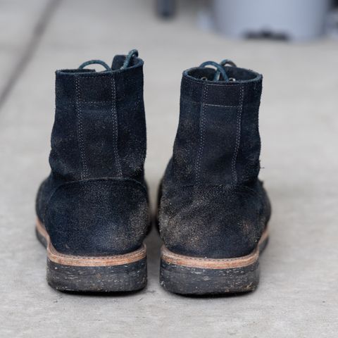 Oak Street Bootmakers Trench Boot in Horween Natural Indigo Chromexcel Roughout