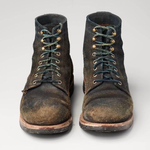 Oak Street Bootmakers Trench Boot in Horween Natural Indigo Chromexcel Roughout