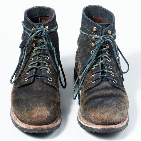 Oak Street Bootmakers Trench Boot in Horween Natural Indigo Chromexcel Roughout