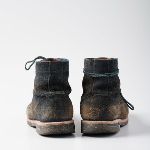 Oak Street Bootmakers Trench Boot in Horween Natural Indigo Chromexcel Roughout