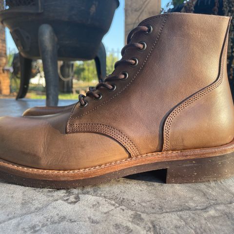 View photo of Oak Street Bootmakers Field Boot in Horween Natural Chromexcel