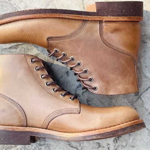 View photo of Oak Street Bootmakers Field Boot in Horween Natural Chromexcel