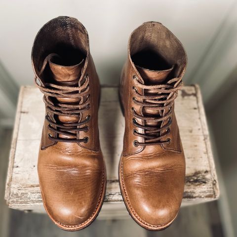 View photo of Oak Street Bootmakers Field Boot in Horween Natural Chromexcel