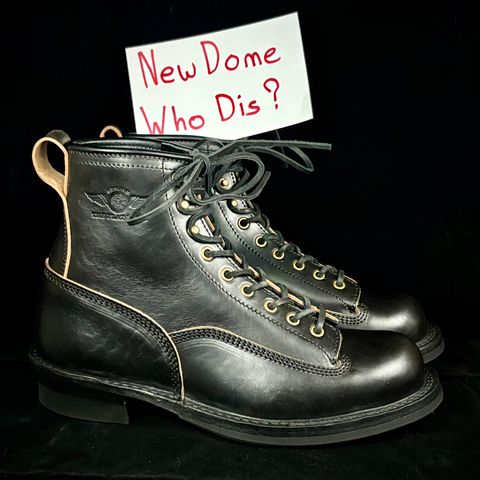 The Flat Head FN-FB-004 HORSEHIDE LOGGER BOOTS in Black Teacore Horsebutt