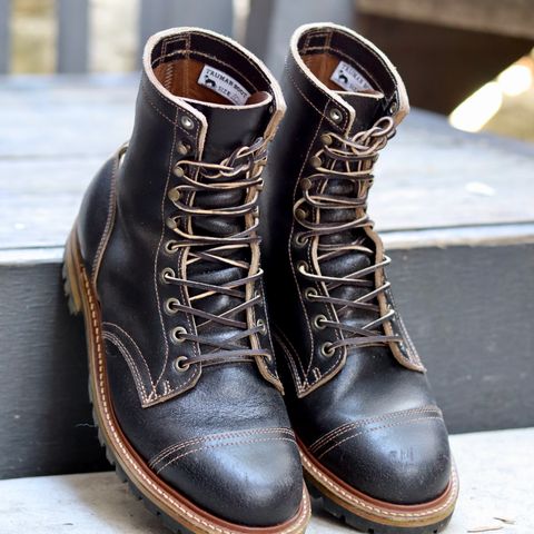 Truman Cap Toe Boot in Horween Black Waxed Flesh