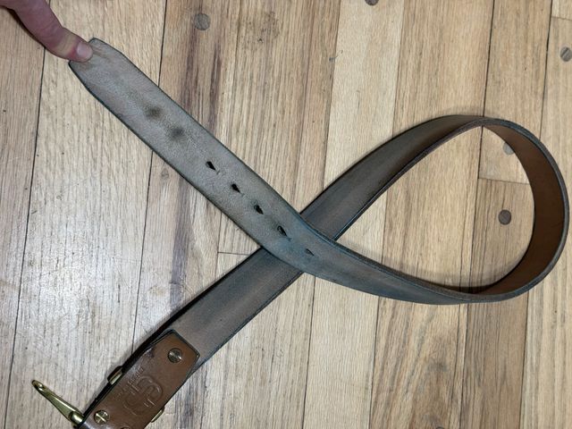 Brass Blade Custom in J&FJ Bakers Oak Bark Bridle Butt 14oz | Photo by ...
